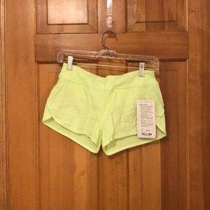 Bright green shorts